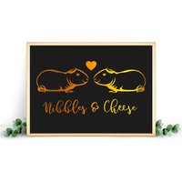 Personalisierte Skinny Meerschweinchen Namensschild Print. Individueller Namensdruck Mit Dem Namen Ihres Haustieres von StarlitInspired