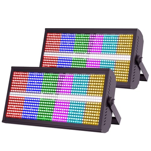 Starlitflow 2PCS RGBW 200W Wallwasher Bühnenlicht, 768 RGB LED Strahler mit Stroboskop Lichteffekte, Weiß 96 LED Partylicht 13 Dynamiken und 45 Muster Partylicht für Bankettsäle Clubs Events Theater von Starlitflow