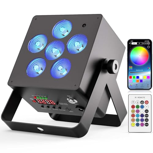 Starlitflow 50W Akku LED Par Strahler APP Steuerung, RGBWA UV Bühnenlicht 5200mAh Wiederaufladbarem, Unterstützt IR Fernbedienung, 2,4 GHz Wireless D MX Steuerung für Hochzeits Disco DJ Party Starlitflow 50W Akku LED Par Strahler APP Steuerung, RGBWA UV Bühnenlicht 5200mAh Wiederaufladbarem, Unterstützt IR Fernbedienung, 2,4 GHz Wireless D MX Steuerung für Hochzeits Disco DJ Party von Starlitflow