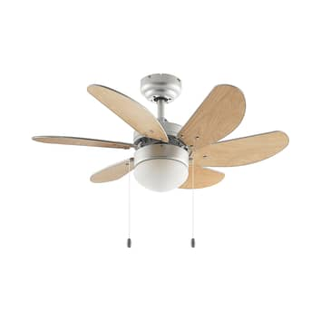 Starluna Minja Deckenventilator Ventilator Decken Ventilator Holzflügel Silber B-Ware von Starluna