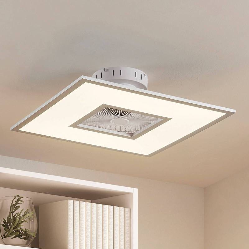 Lindby LED-Deckenventilator Romea, eckig, DC, leise, 60 cm von LINDBY