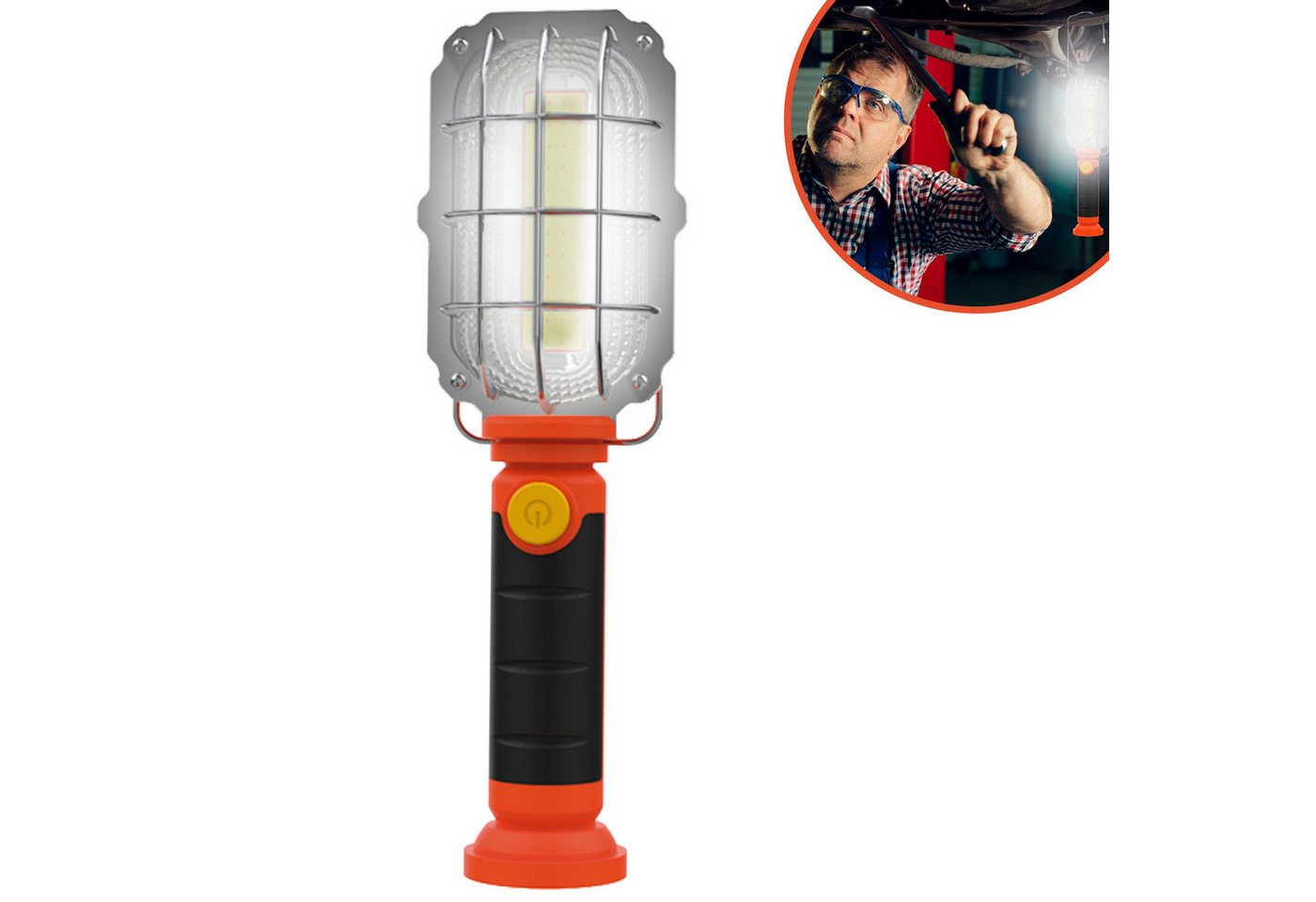 Starlyf LED Taschenlampe Do it all light (Spar-Set, 1-St., 1er oder 2er Pack), Akku KFZ Handlampe mit Magnet von Starlyf