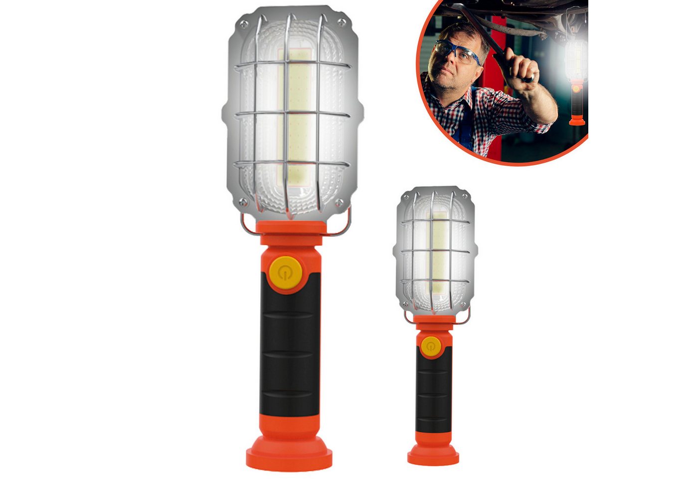 Starlyf LED Taschenlampe Do it all light (Spar-Set, 2-St., 1er oder 2er Pack), Akku KFZ Handlampe mit Magnet von Starlyf