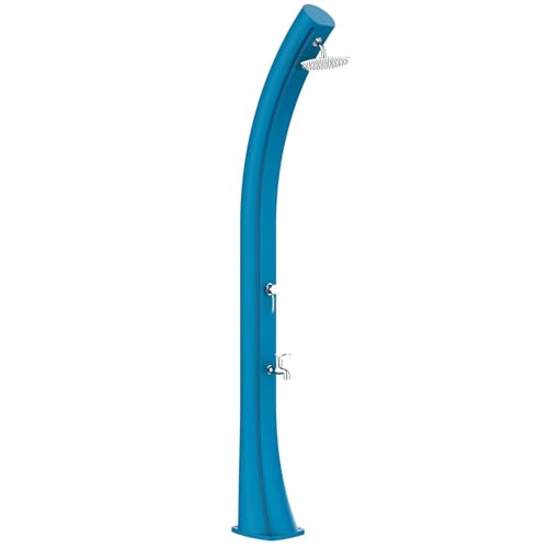 Starmatrix 40 Liter Gebogene Polyethylensolardusche Mit Fußwaschanlage h 226 Cm Blauer Runder Duschkopf Cm 40 Liter Tank Mit Fußwaschanlage Doccia Rio Xxl von STARMATRIX