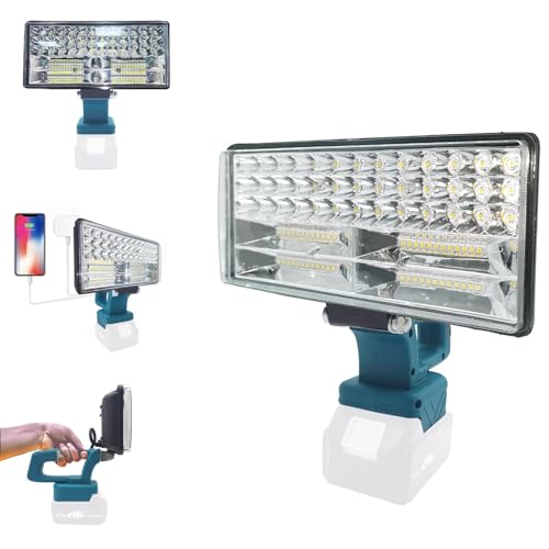 Akku Lampe Für Bosch 18V Akku GBA/GBA ProCORE, mit Typ-C und USB, 90W 5400LM Led Arbeitsleuchte, Led Strahler Flutlichter Baustellen Lampe Für Camping, Autoreparaturen, Notfall von Starmingstm