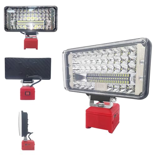 Akku Lampe für Einhell Akku Kabellose Led Arbeitsleuchte 90W,5400LM Strahler Tragbares Flutlichter Baustellen Lampe,Akku Scheinwerfer mit Typ C und USB Für Camping,Notfall(kein Akku) von Starmingstm