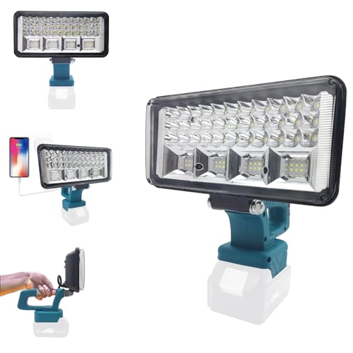 Starmingstm Akku Lampe für Bosch 18V Akku GBA/GBA ProCORE,90W 5400LM Kabellose Led Arbeitsleuchte Mit USB und Typ C, 2 Modi Helligkeit,Für Camping,Autoreparaturen, Notfall von Starmingstm