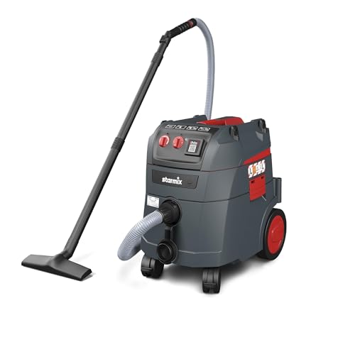 starmix iPulse L-1635 Basic – Industriestaubsauger Staubklasse L, 280 mbar, 75 l/s, 35 l – mit automatischer Filterabreinigung, Gerätesteckdose, 5 m Schlauch – robuste Profiqualität Made in Germany von Starmix