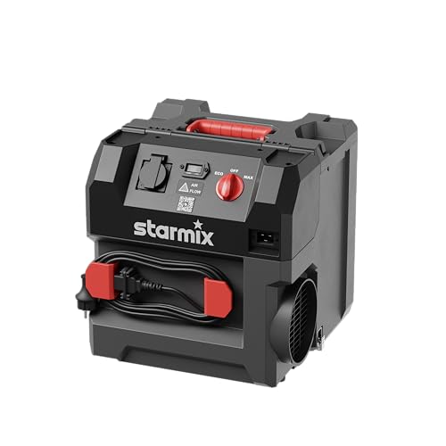 Starmix Aeroxx Luftreiniger für die Baustelle | für gesundheitsschädlichen Feinstaub | HEPA H13 Filter, 99,95% Filtration | 750 m³/h Leistung | Max. Raumgröße 13m² - dank Reihenschaltung erweiterbar von Starmix