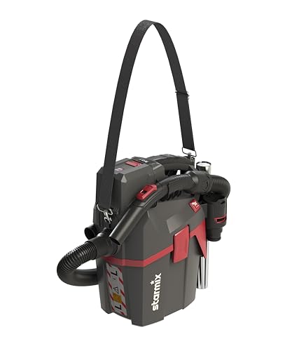 Starmix Akku Nass Trockensauger Smart L 18V - Industriesauger Staubklasse L mit Tragegurt flexibel & mobil - Kabelloser Akkusauger ohne CAS Wechselakku - 6L Behälter l 18V l 2,8m Saugschlauch l 4,2kg von Starmix