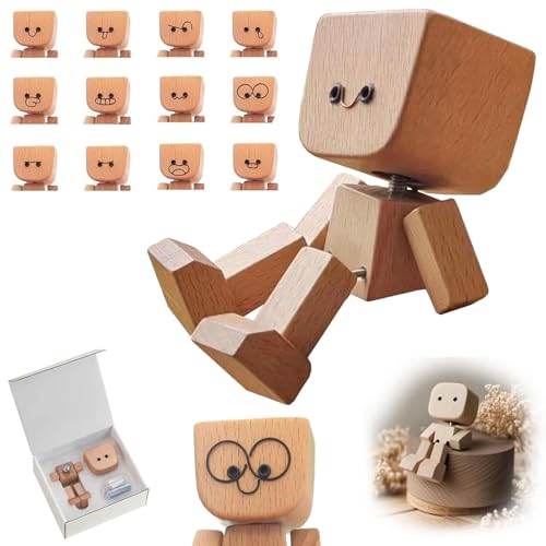 Schüttelmann Holz Wackelfigur Auto Schüttelmann Holzfiguren mit Wackelbeinen und 12 Magnetischen Ausdrücke Charmante Holzfigur Wackel-Auto-Ornament Kreative Geschenke für Freunde und Familie (5 Stück) Schüttelmann Holz Wackelfigur Auto Schüttelmann Holzfiguren mit Wackelbeinen und 12 Magnetischen Ausdrücke Charmante Holzfigur Wackel-Auto-Ornament Kreative Geschenke für Freunde und Familie (5 Stück) von Starnearby