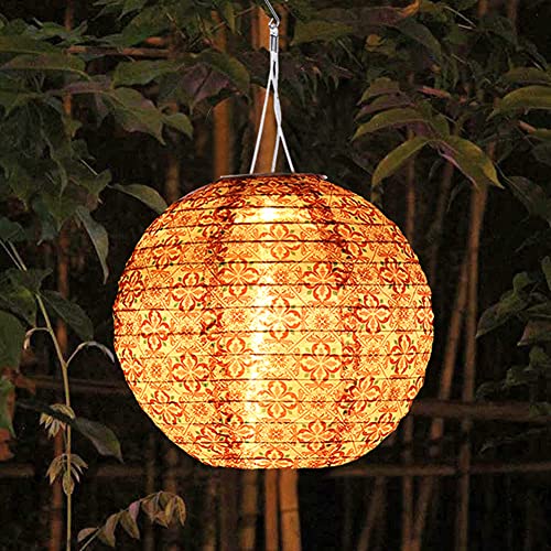 Starnearby 10 inch Solarlaterne Hängende Garten Wetterfeste Lampion, Außen Wasserdicht LED Solar Laterne Für Outdoor Hochzeit, Fest Dekoration 25CM(B) von Starnearby