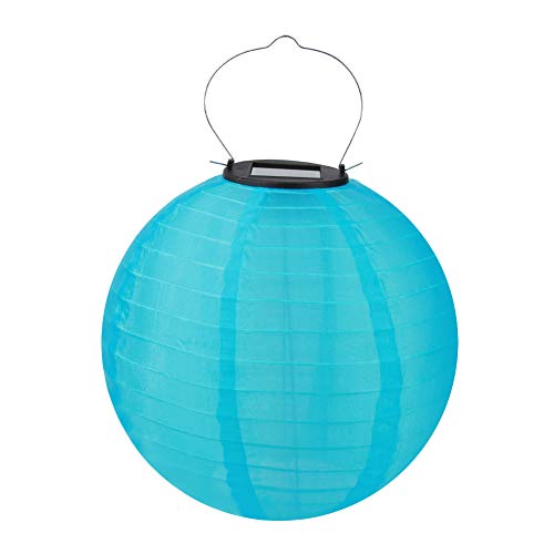 Starnearby 12 inch Solarlaterne Hängende Garten Wetterfeste Lampion, Außen Wasserdicht LED Solar Farbe Laterne Für Outdoor Hochzeit, Fest Dekoration 30CM(Blau) von Starnearby