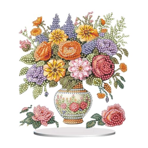 Starnearby DIY Diamond Painting Blumen und Vasen Deko, 5D Diamant Painting Tisch Deko, Diamant Malerei Kunst Set, Ornamente Geschenke für Anfänger Hausgeschenk Deko für Familie Starnearby DIY Diamond Painting Blumen und Vasen Deko, 5D Diamant Painting Tisch Deko, Diamant Malerei Kunst Set, Ornamente Geschenke für Anfänger Hausgeschenk Deko für Familie von Starnearby