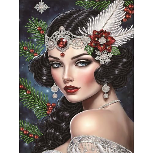 Starnearby DIY Diamond Painting Edle Dame Diamant Painting Frau Bilder Erwachsene 5D Diamond Painting Set Speziel Geformte Diamant Malerei Für Anfänger Zuhause Deko Wanddekoration 30 * 40cm (U) von Starnearby