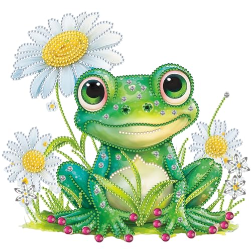 Starnearby DIY Diamond Painting Frosch Diamant Painting Frog Bilder Erwachsene Diamant Malerei Speziel Geformte Set für Zuhause Deko Wanddekoration 30 x 30cm von Starnearby