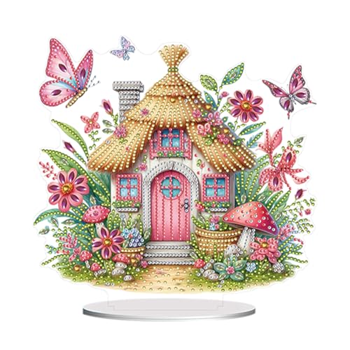 Starnearby DIY Diamond Painting Gartenhaus Deko, 5D Diamant Painting Tisch Deko, Diamant Malerei Kunst Set, Ornamente Geschenke für Anfänger Hausgeschenk Deko für Familie von Starnearby