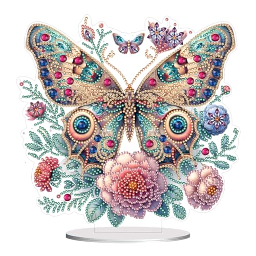 Starnearby DIY Diamond Painting Schmetterling Deko, 5D Diamant Painting Tisch Deko, Diamant Malerei Kunst Set, Ornamente Geschenke für Anfänger Hausgeschenk Deko für Frauen von Starnearby