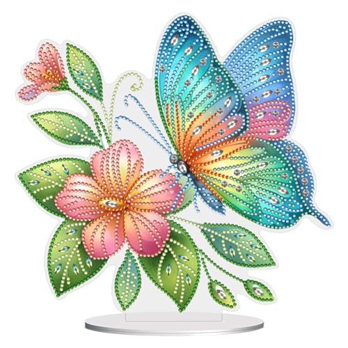 Starnearby DIY Diamond Painting Schmetterlinge und Blumen Deko, 5D Diamant Painting Tisch Deko, Diamant Malerei Kunst Set, Ornamente Geschenke für Anfänger Hausgeschenk Deko für Familie Starnearby DIY Diamond Painting Schmetterlinge und Blumen Deko, 5D Diamant Painting Tisch Deko, Diamant Malerei Kunst Set, Ornamente Geschenke für Anfänger Hausgeschenk Deko für Familie von Starnearby
