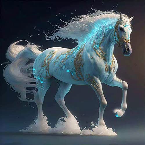 Starnearby DIY Diamond Painting Tierkreis-Zeichen Diamant Bilder Kits Crystal Art fur Malen Nach Zahlen Erwachsene 30 * 30 cm(Pferd) von Starnearby