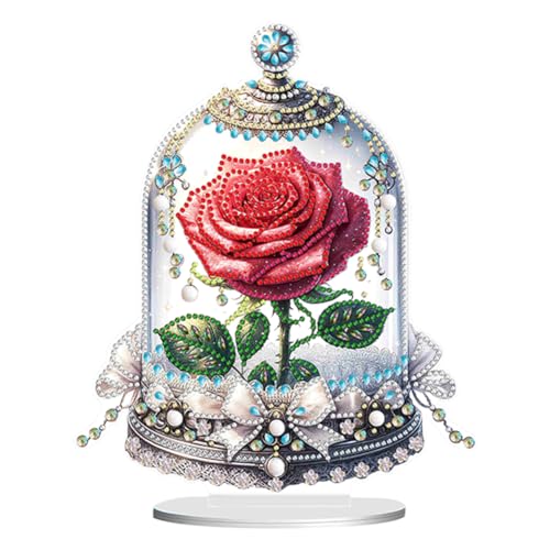 Starnearby DIY Diamond Painting Tisch Deko, 5D Diamant Painting Blumen Erwachsener, Diamant Malerei Rose Kunst Set für Anfänger, Diamantmalerei Ornamente Geschenke für Familie Frau Hausgeschenk Deko Starnearby DIY Diamond Painting Tisch Deko, 5D Diamant Painting Blumen Erwachsener, Diamant Malerei Rose Kunst Set für Anfänger, Diamantmalerei Ornamente Geschenke für Familie Frau Hausgeschenk Deko von Starnearby