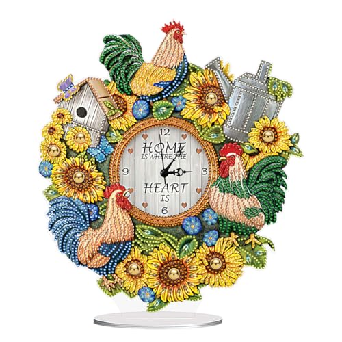 Starnearby DIY Diamond Painting Uhr Deko, 5D Diamant Painting Tisch Deko Mit Uhrfunktion, Diamant Malerei Kunst Set Ornamente, Zuhause Deko Muttertagsgeschenk Geschenke für Frauen Starnearby DIY Diamond Painting Uhr Deko, 5D Diamant Painting Tisch Deko Mit Uhrfunktion, Diamant Malerei Kunst Set Ornamente, Zuhause Deko Muttertagsgeschenk Geschenke für Frauen von Starnearby