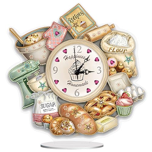 Starnearby DIY Diamond Painting Uhr Deko, 5D Diamant Painting Tisch Deko Mit Uhrfunktion, Diamant Malerei Kunst Set Ornamente, Zuhause Deko Muttertagsgeschenk Geschenke für Frauen Starnearby DIY Diamond Painting Uhr Deko, 5D Diamant Painting Tisch Deko Mit Uhrfunktion, Diamant Malerei Kunst Set Ornamente, Zuhause Deko Muttertagsgeschenk Geschenke für Frauen von Starnearby