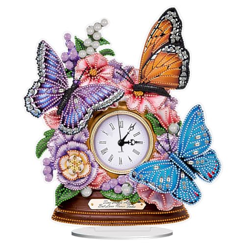 Starnearby DIY Diamond Painting Uhr Deko, 5D Diamant Painting Tisch Deko Mit Uhrfunktion, Diamant Malerei Kunst Set Ornamente, Zuhause Deko Muttertagsgeschenk Geschenke für Frauen Starnearby DIY Diamond Painting Uhr Deko, 5D Diamant Painting Tisch Deko Mit Uhrfunktion, Diamant Malerei Kunst Set Ornamente, Zuhause Deko Muttertagsgeschenk Geschenke für Frauen von Starnearby