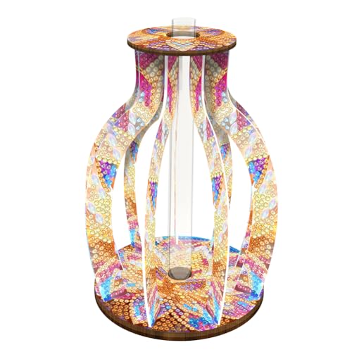 Starnearby DIY Diamond Painting Vase 5D Diamant Painting Tisch Deko Blumenvasen Ornamente Holz Diamant Malerei Stehend Kunst Set für Home Dekor Festliches Geschenk Hausgeschenk (F) von Starnearby