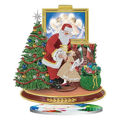 Starnearby DIY Diamond Painting Weihnachten Deko, 5D Diamant Painting Bilder Schneemann, Diamant Malerei Kunst Set Weihnachtsmann Weihnachtsbaum Ornamente Geschenke für Anfänger(WeihnachtsatmosphäreF) von Starnearby