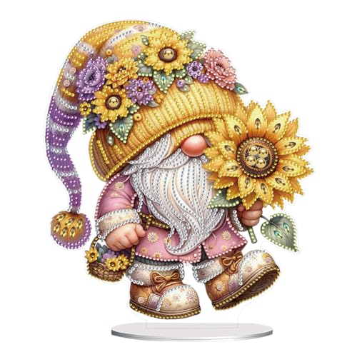 Starnearby DIY Diamond Painting Zwerge Deko, Doppelseitig 5D Diamant Painting Tisch Deko, Gnome Diamant Malerei Kunst Set Ornamente, Zuhause Deko Geschenke für Frauen von Starnearby