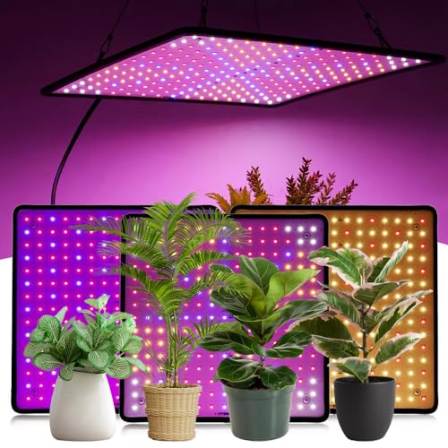 Starnearby LED Lampe Grow, 1000W Pflanzenlampe LED Vollspektrum Pflanzenlicht, 225 LEDs Pflanzenleuchte, Pflanzenlampe mit Haken, Wachstumslampe für Pflanzen, Zimmerpflanzen, Gemüse, Blumen von Starnearby