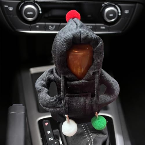 Starnearby Schaltknauf Hoodie, Auto Schaltknauf Abdeckung, Schaltknauf Weihnachten Hoodie, Schalthebel Haube Hoody für Auto Deko Innen, Cute Weihnachts Car Accessories Schalthebel Dekoration (Schwarz) Starnearby Schaltknauf Hoodie, Auto Schaltknauf Abdeckung, Schaltknauf Weihnachten Hoodie, Schalthebel Haube Hoody für Auto Deko Innen, Cute Weihnachts Car Accessories Schalthebel Dekoration (Schwarz) von Starnearby