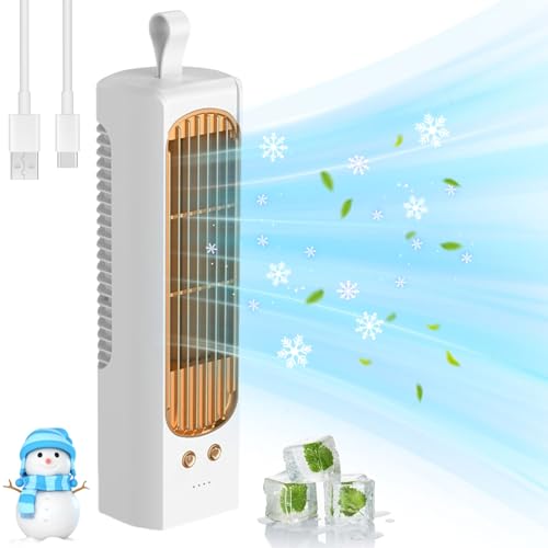 Starnearby Tragbare Klimaanlage, Outfany Cooling Ace, Mini Klimaanlage Tragbarer, Air Conditioner Portable, Shirem Cooling Ace, Kühlventilator Leise mit 3 Geschwindigkeit (Weiß C) von Starnearby