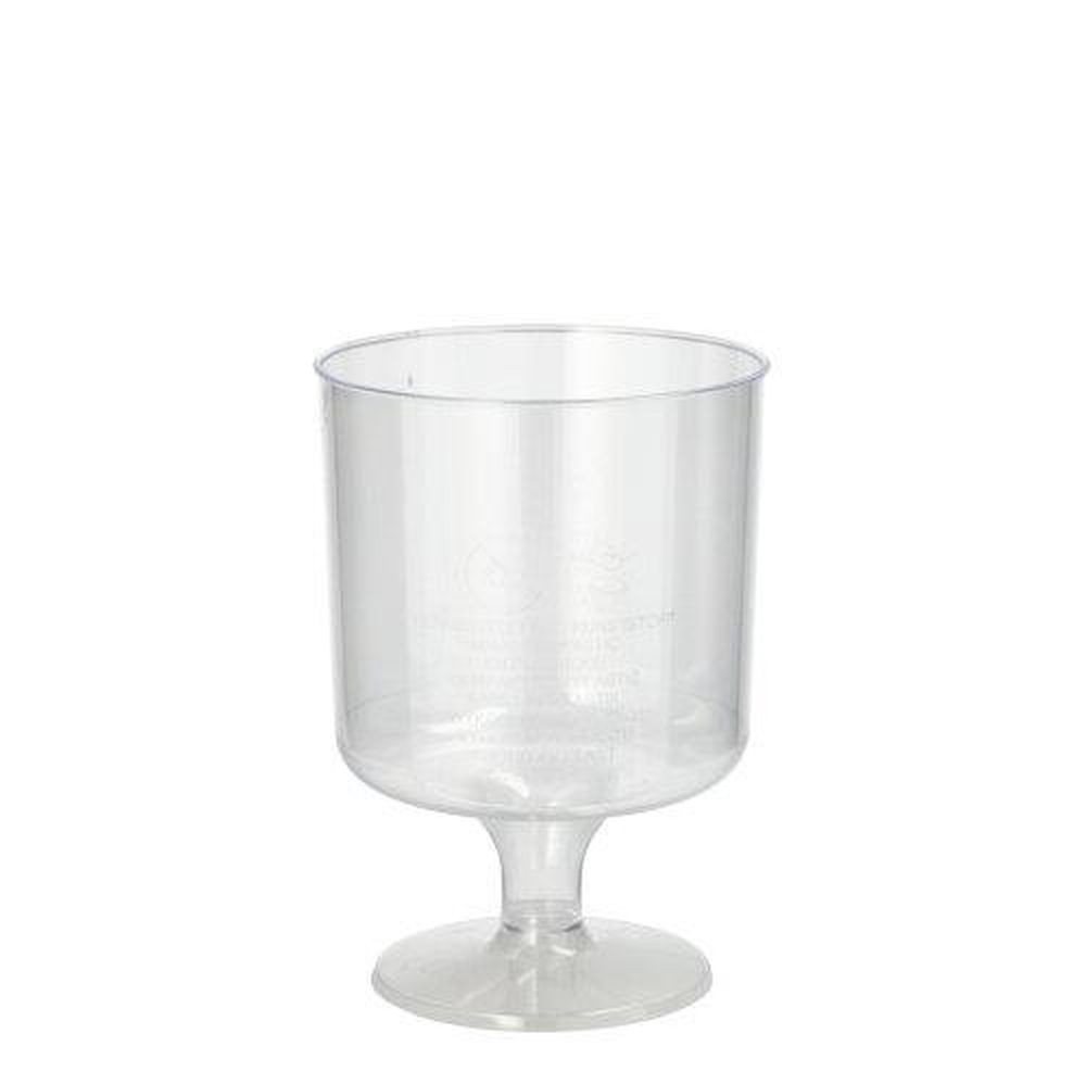 Starpak Becher 10 Stiel-Gläser für Rotwein, PS 0,2 l Ø 7,2cm 10cm glasklar einteilig von Starpak