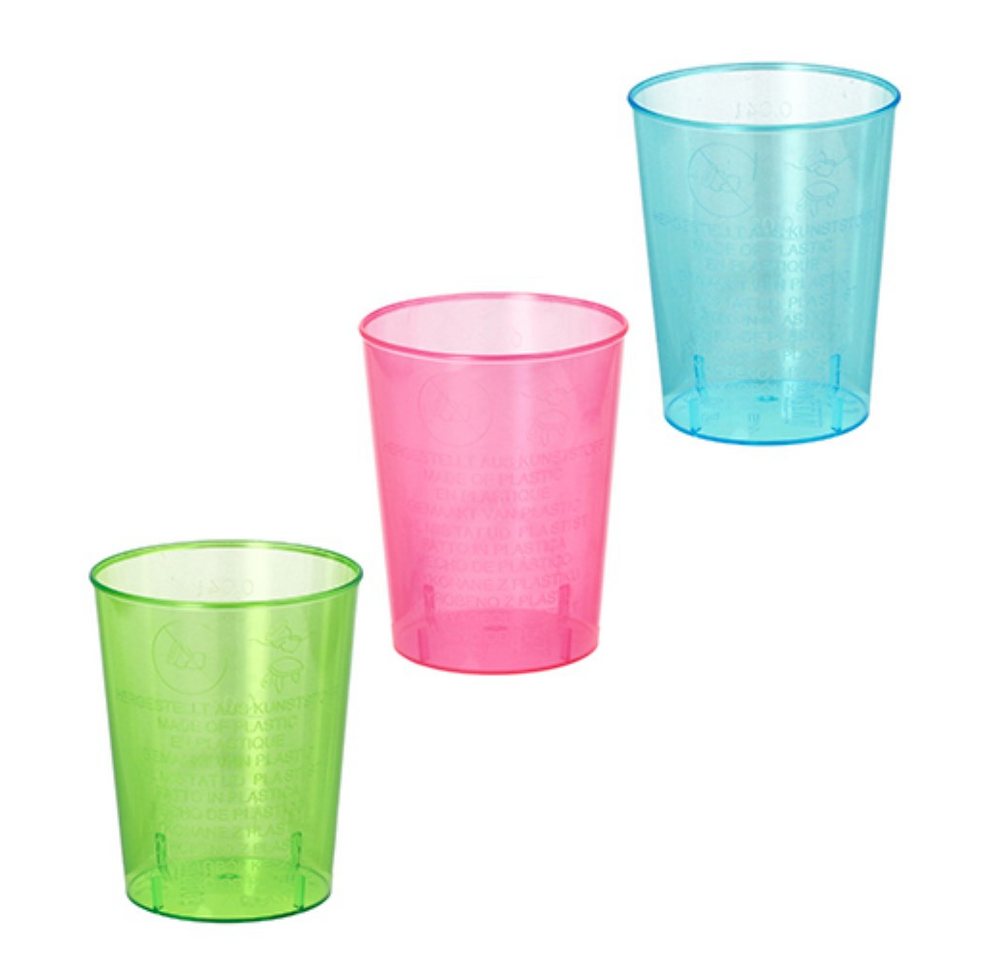 Starpak Becher 40 Gläser für Schnaps, PS 4 cl Ø 4,2 cm · 5,2 cm farbig sortiert von Starpak