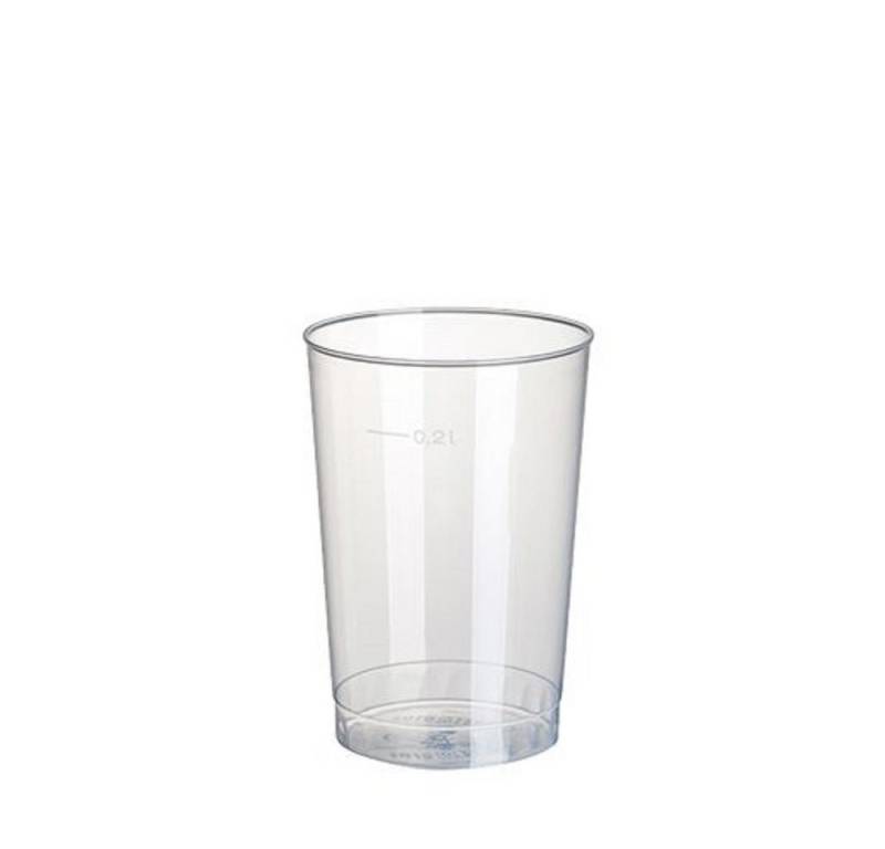 Starpak Becher 40 Trinkbecher mit Füllstrich 0,2l - transluzent, Polypropylen (PP) von Starpak