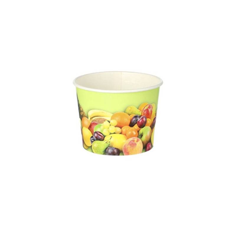 Starpak Einwegbecher 200 Eisbecher, Pappe rund 100 ml Ø 7 cm · 5,3 cm "Früchte" von Starpak