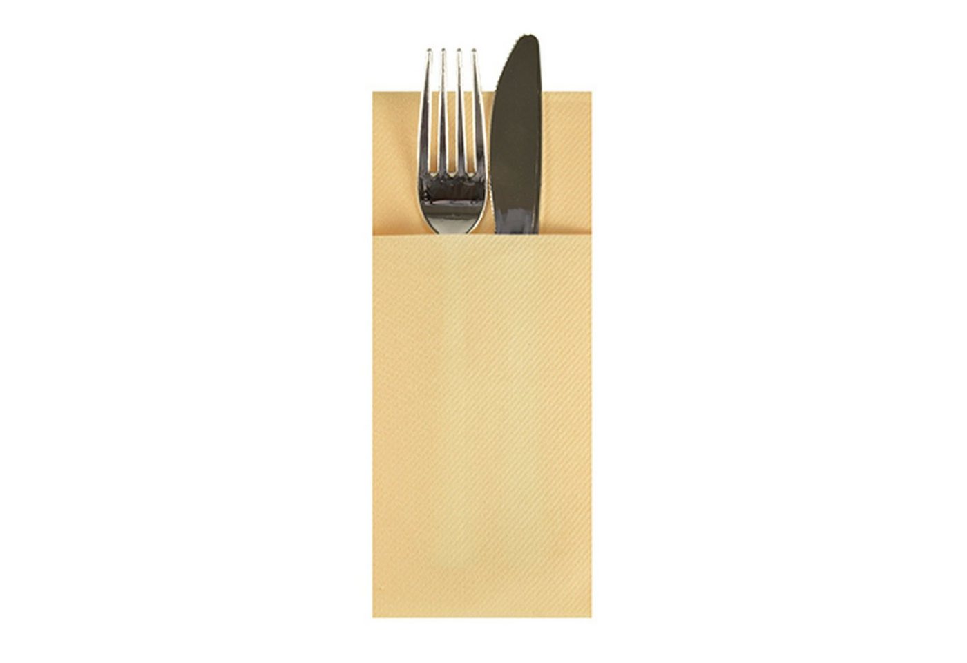 Starpak Einwegbesteck-Set 480 Stück Airlaid Bestecktaschen, 40 x 33 cm,1/8-Falz, creme von Starpak