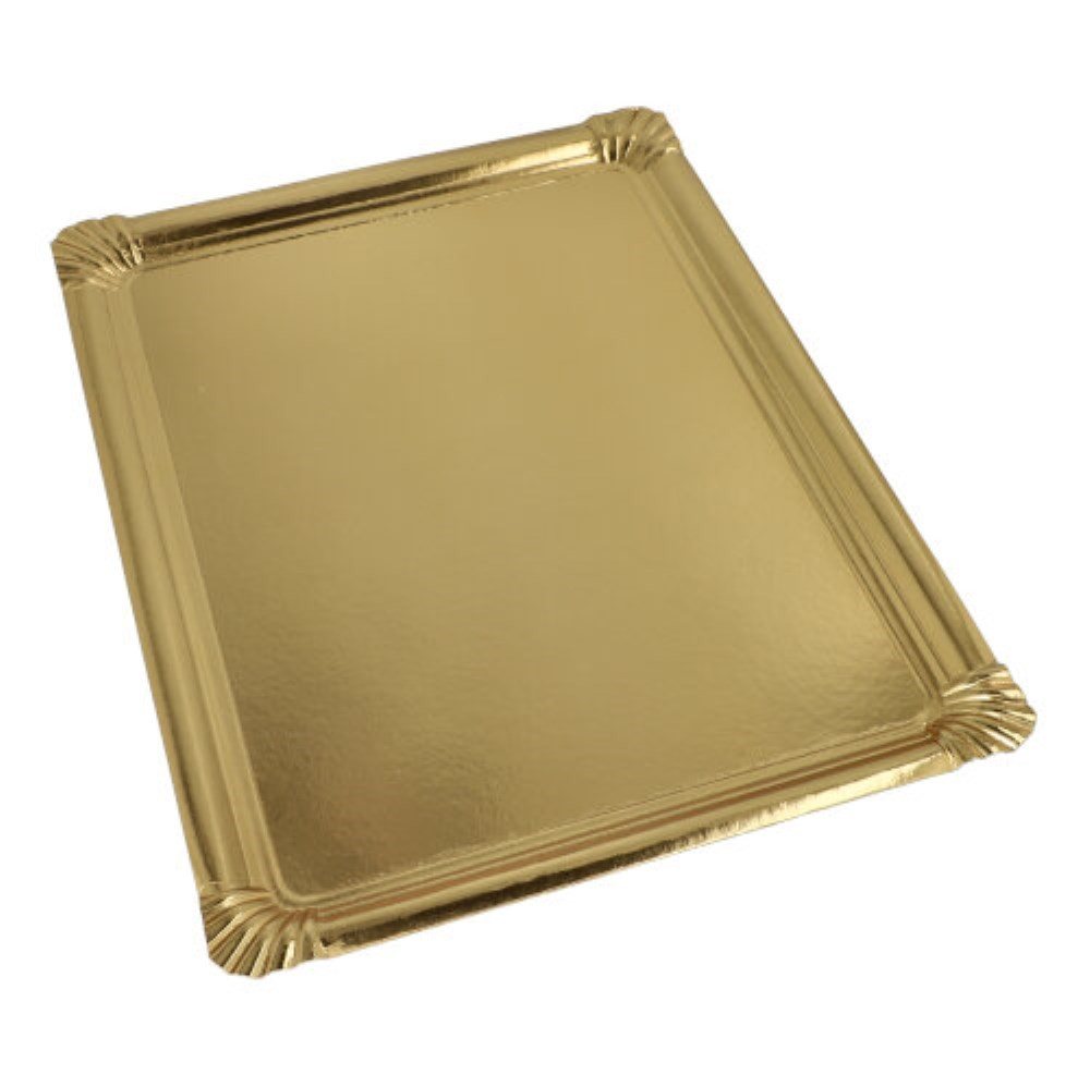 Starpak Servierplatte 5 Servierplatten, Pappe, PET-beschichtet eckig 34 cm x 45,5 cm gold Starpak Servierplatte 5 Servierplatten, Pappe, PET-beschichtet eckig 34 cm x 45,5 cm gold von Starpak