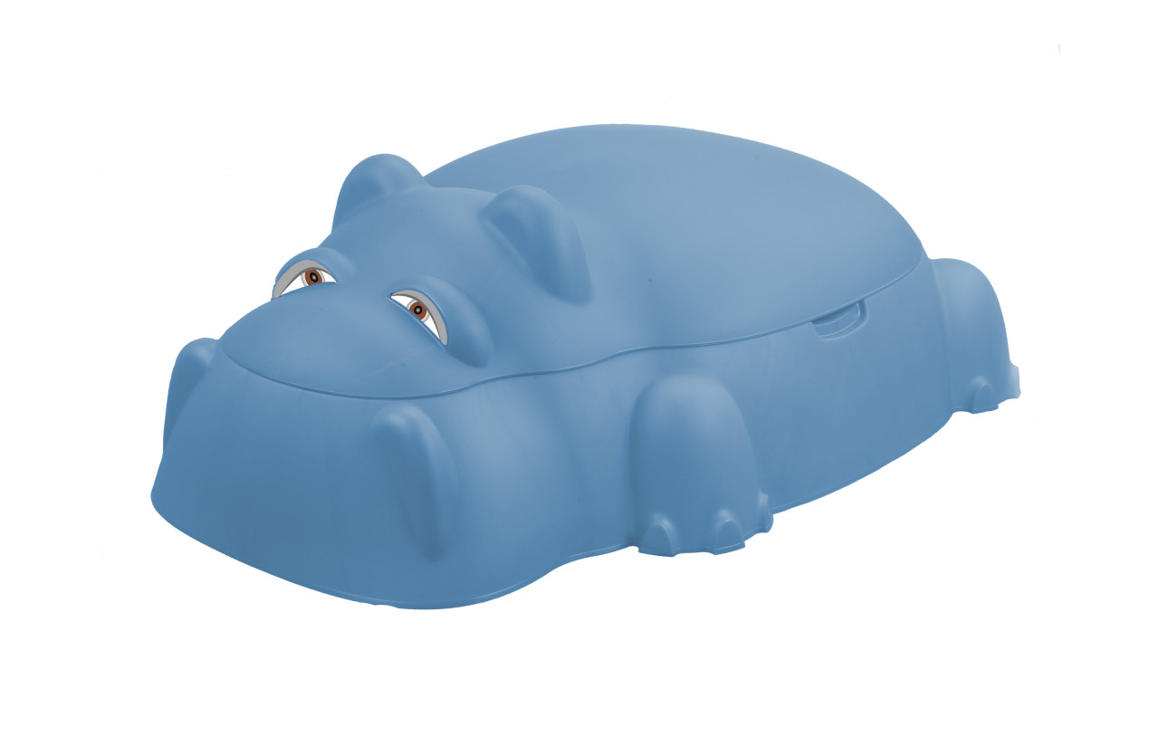 Starplast Pool- Sandkasten Hippo mit Deckel blau von Starplast