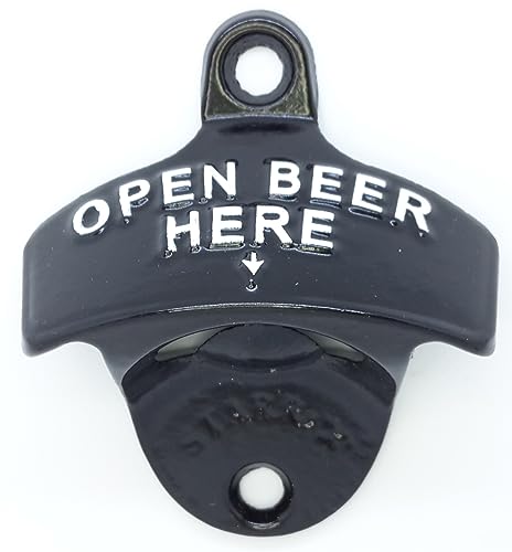 Starr X Wandflaschenöffner "Open Beer Here" Schwarz orig. STARR X aus den USA von Starr X