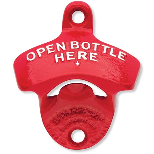 Starr X Wandflaschenöffner "Open Bottle Here" Rot orig. STARR X aus den USA von Starr