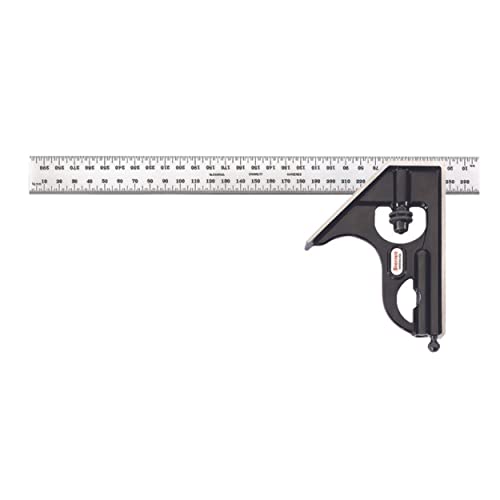 Starrett 11MH-300 Vierkantkopf aus Gusseisen mit normaler Klingenkombination quadratisch, schwarze Faltenoberfläche, Größe 300 mm von Starrett