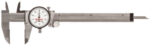 Starrett 120 x-6 Zange, Edelstahl, Zifferblatt weiß, Face 0–15,2 cm, -0.001 "Genauigkeit, 0 cm Auflösung von Starrett