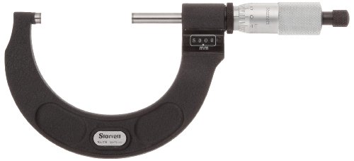 Starrett 216 Digital-Messschraube mxrl-125, Ratsche Stop, Kontermutter, Hartmetall Faces, 100–125 mm Range, 0.01 mm Graduation, -0.004 mm Genauigkeit von Starrett