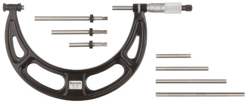 Starrett 224erlz austauschbar Amboss Mikrometer, Ratsche, Stop, Kontermutter 40,6–50,8 cm, 0 cm Graduation von Starrett