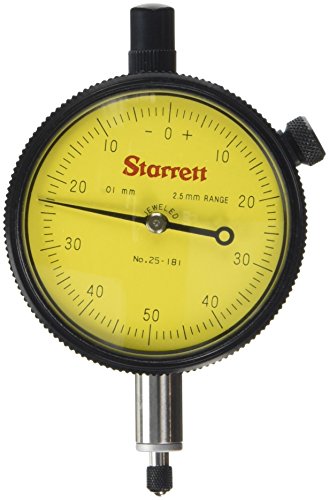 Starrett 25-181J Zifferblattanzeige, Bereich: 2,5 mm, Messbereich: 0-50-0 von Starrett