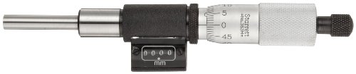 Starrett 363MRL Digitaler Mikrometerkopf, 0-25 mm Bereich, 0,01 mm Skalierung, -0,002 mm Genauigkeit, Ratschenanschlag-Fingerhut, Kontermutter von Starrett