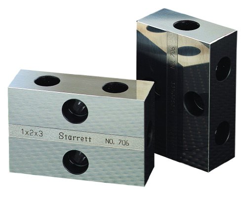 Starrett 706 MBZ gehärtetem Stahl Inspektion Millimeter zusammengehöriges Paar Blöcke, 25 mm Höhe, 50 mm breite, 75 mm Länge von Starrett
